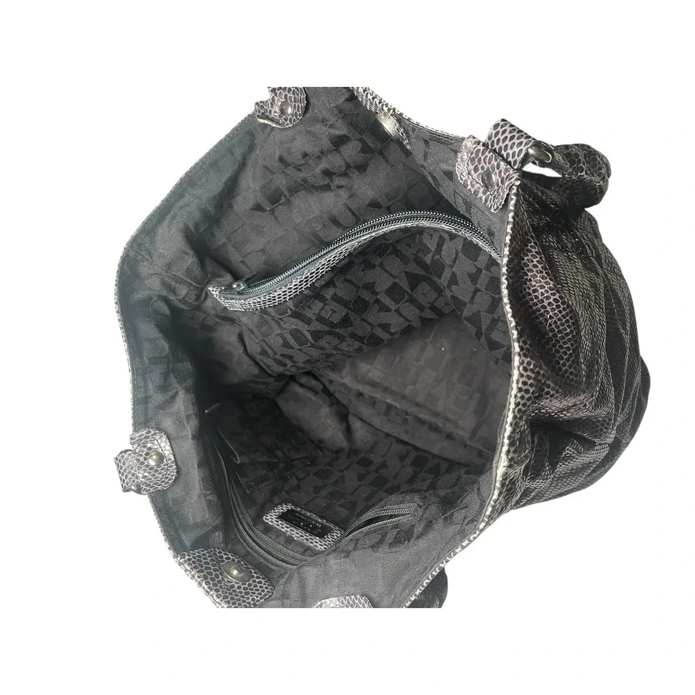 Furla Leather Handbag, Grey Blue, Silver Hardware, Made In Italy - Picture 8 of 16